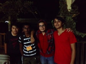 Justin, me, Amaroos, and Alvin