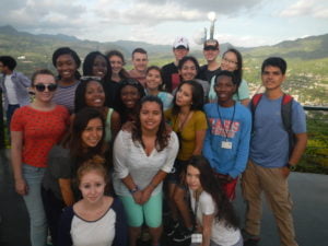 Everyone together on top of El Calvario.