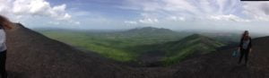 Our beautiful view from the top of volcano "Cerro Negro"