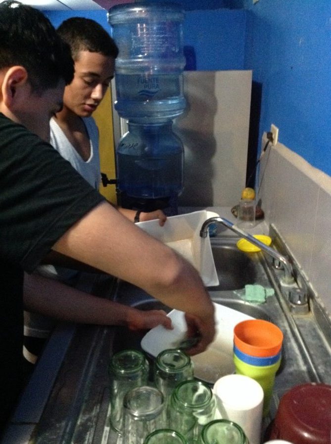 Boys washing dishes! #reversingGenderRoles
